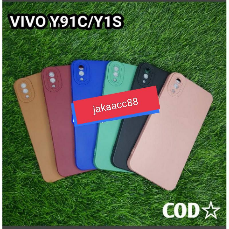 SLICON SOFTCASE MACARON CASING VIVO Y91C/Y1S