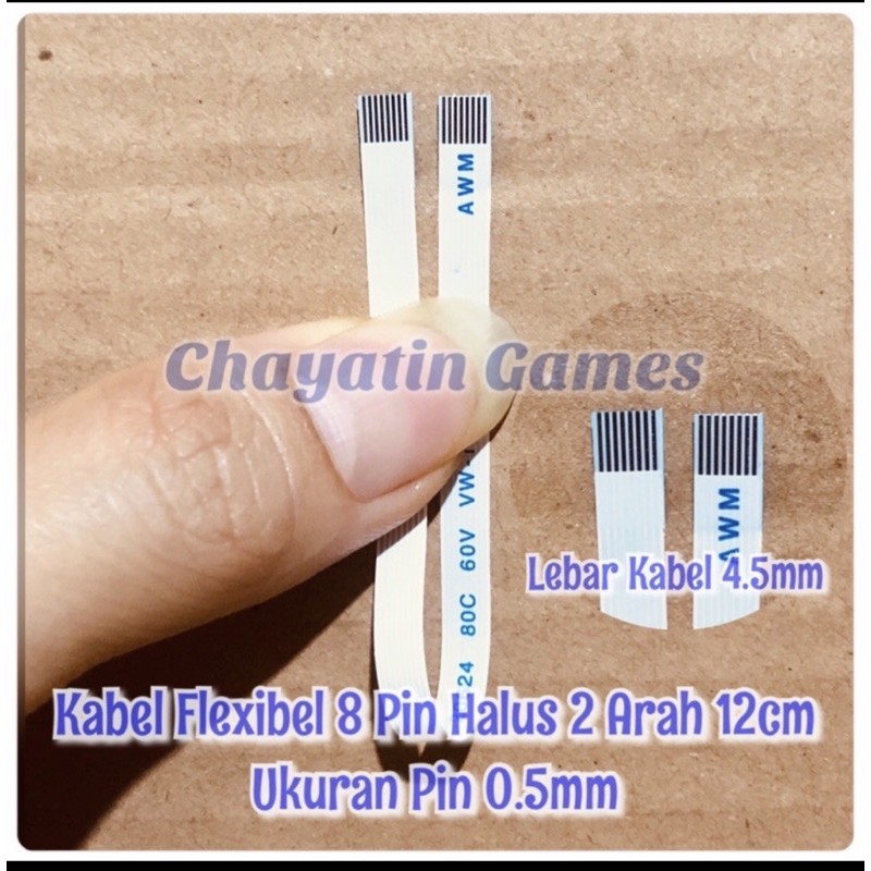 Kabel Flexibel 8 Pin Halus 2 Arah Panjang 12cm &amp; 13cm - Ukuran Pin 0.5mm