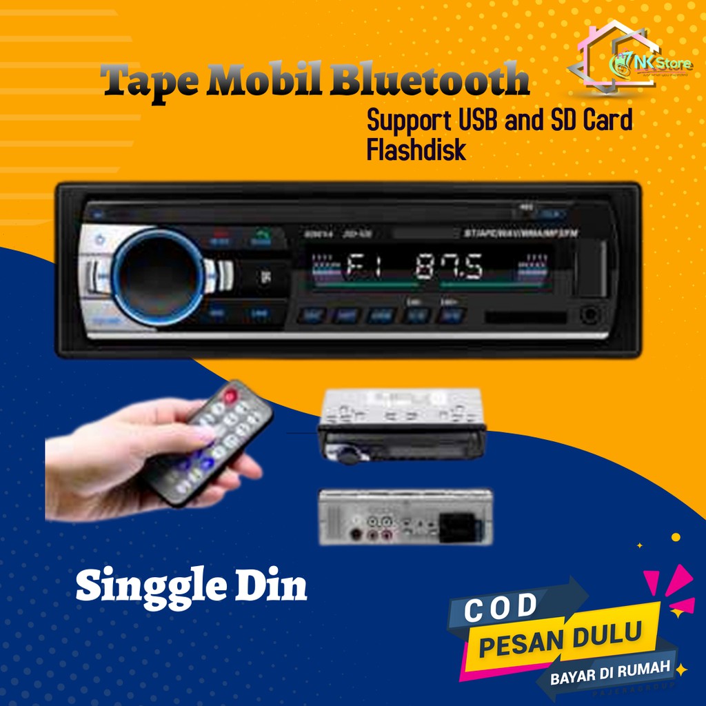 Tape Tip Audio Mobil Bluetooth Single Din Multifungsi  USB Flashdisk FM Radio JSD-520