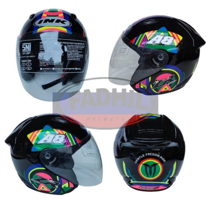 HELM R6 MOTIF. ( FREE PACKING BOX )