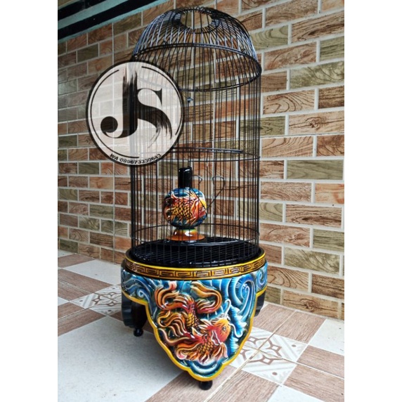 tebok pleci ukir 3D ikan