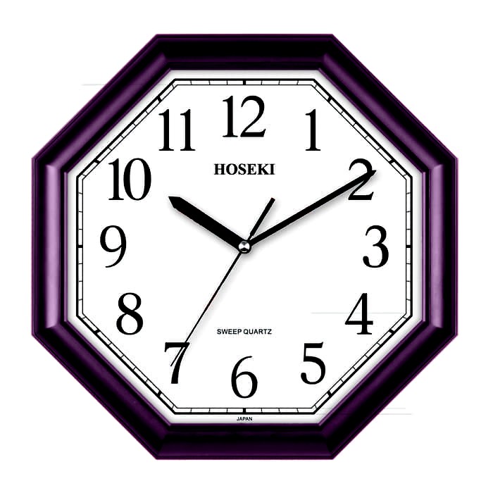 Wall Clock Jam Dinding Unik Oktagon Rumah/Kantor Murah H-9216