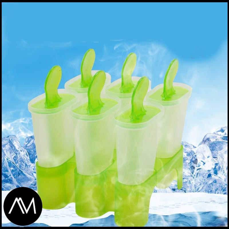 

Cetakan Es Krim Frozen Ice Cream Molds 6 Slot Food Grade BPA FREE