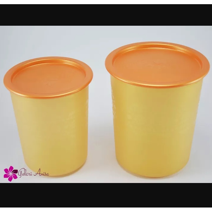 Small Mosaic Canister Gold ( toples makanan ) by tupperware