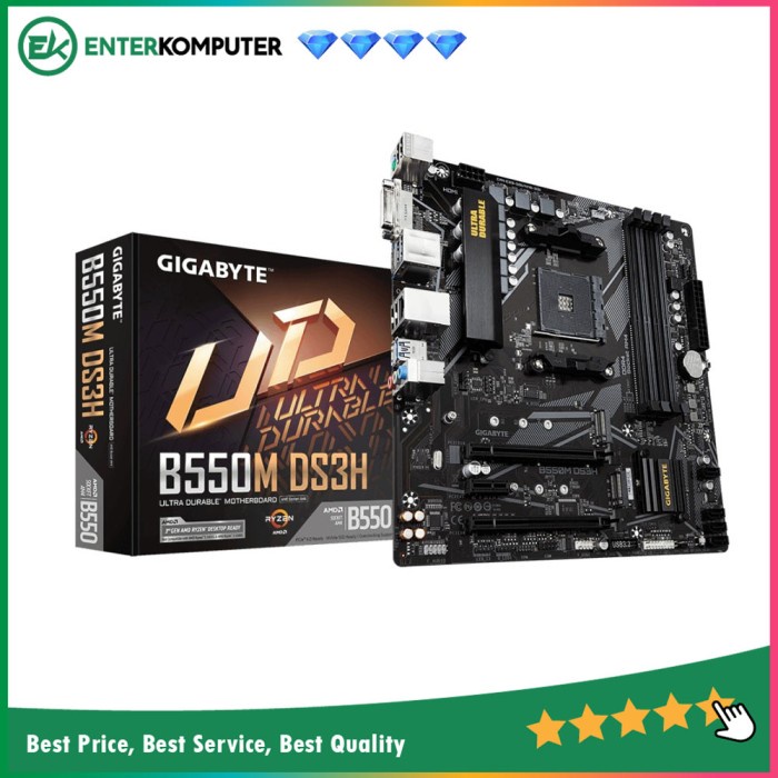 Gigabyte B550M DS3H (AM4, AMD Promontory B550, DDR4, USB3.2, SATA3)