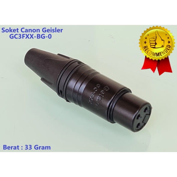 Soket Canon Geisler / Jack XLR Female / Soket Mic