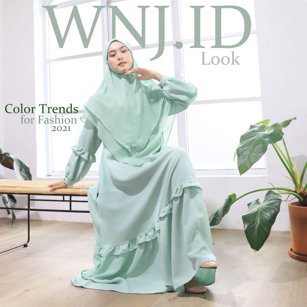 Dress Muslim Gamis Syari Polos KADENZA Cantik Terbaru by WNJ Wanoja Hijab