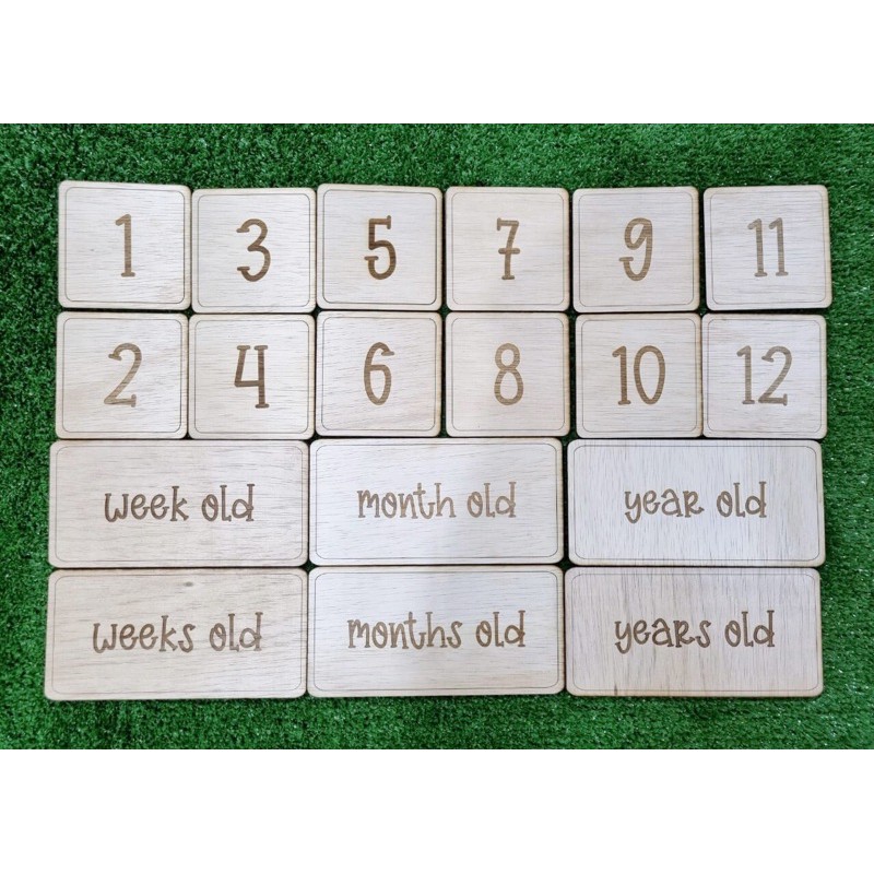 WOODEN PREGNANCY &amp; BABY MILESTONE | PROPERTI FOTO KEHAMILAN BAYI