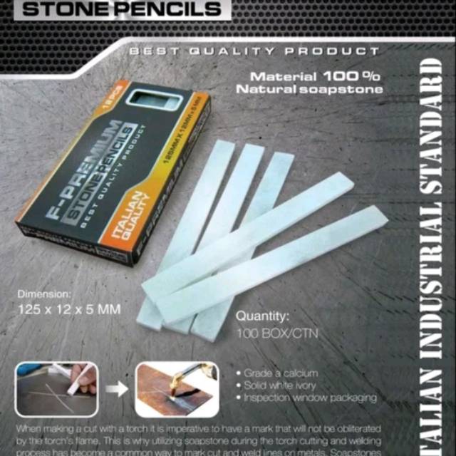 ORIGINAL F-Premium Kapur Besi Stone Pencil 1 Pack isi 12 pcs FERRARI