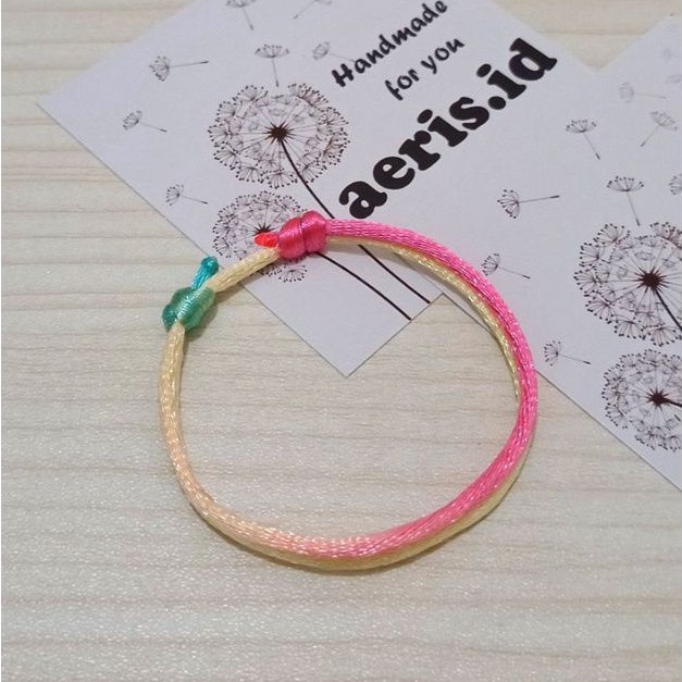 Gelang Tali Satin Rainbow