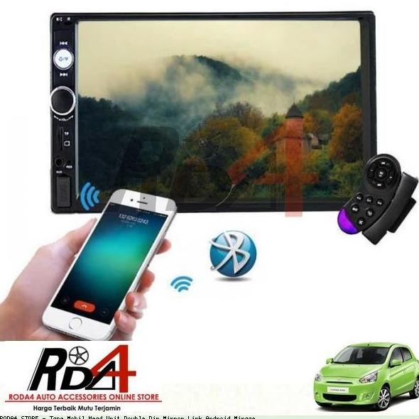 Tape Mobil Head Unit Double Din Mirror Link Android Mirage rod4 Juara
