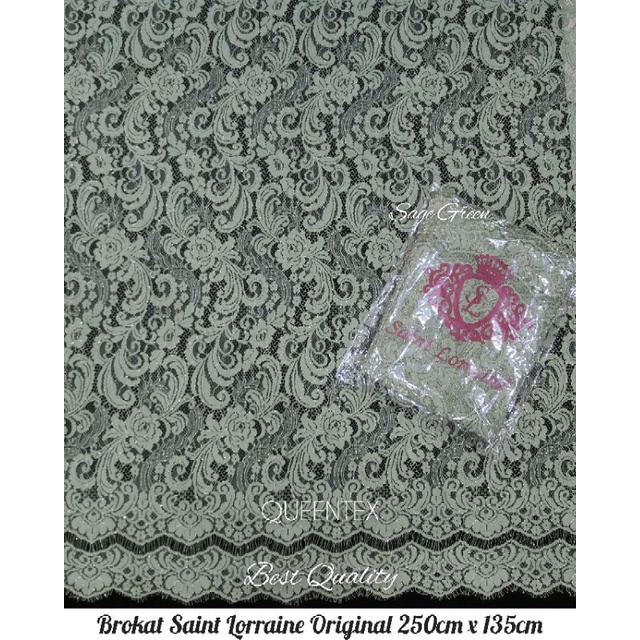 Brokat Semi Perancis Metalik SL Kain Kebaya/Dress(Perpanel 2,5m)