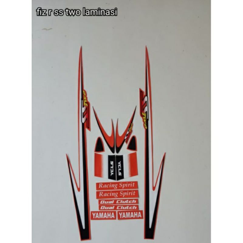 STRIPING FIZ R VARIASI SS TWO ORANGE, striping stiker yamaha fiz r variasi terbaik