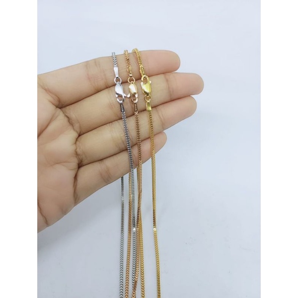 kalung perak asli silver 925 lapis emas/ kalung milano biasa/ kalung fashion wanita impor