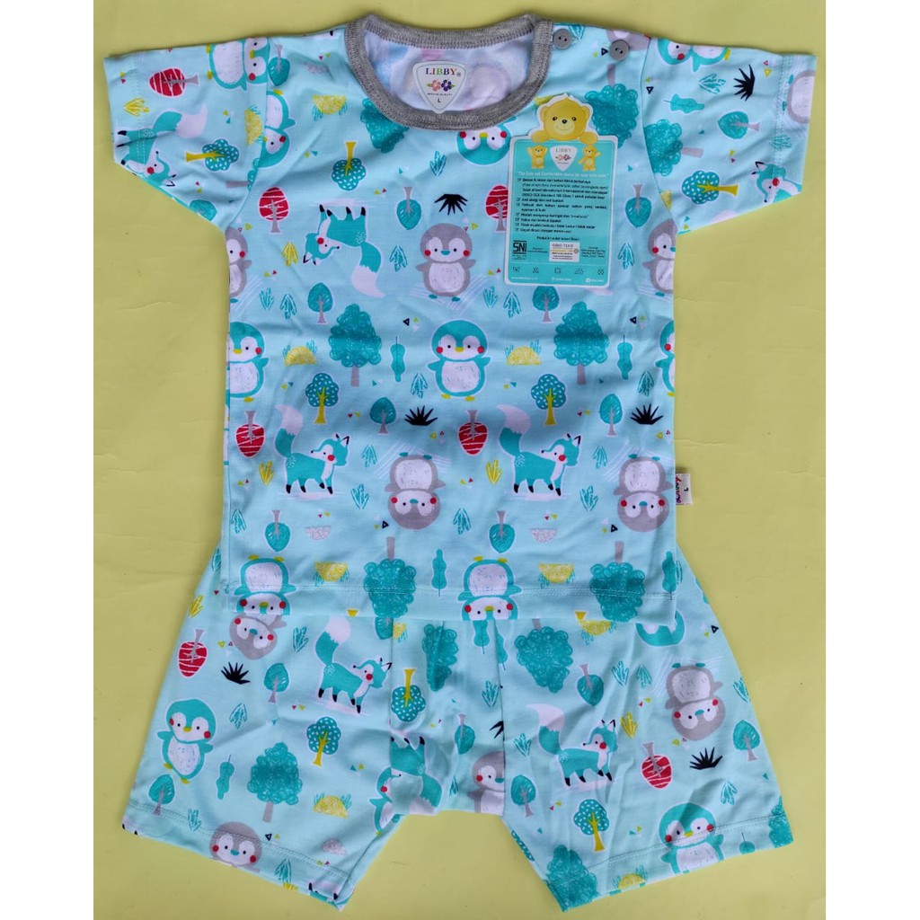 Libby ~ 1 Pcs Stelan Pendek Untuk Bayi 3 - 9 Bulan ~ Sahabi