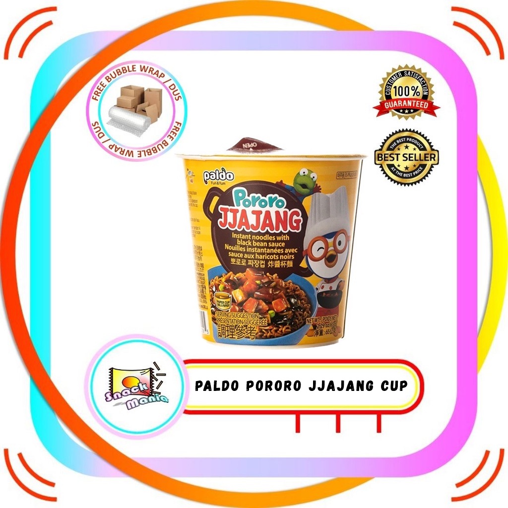 

Paldo Mie Pororo Jjajang Cup Noodle 65 gr Jjajangmyun Korea