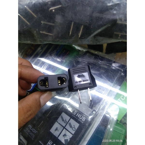 Over Steker Bulat ke gepeng bahan kuningan ac 110/250V 10A