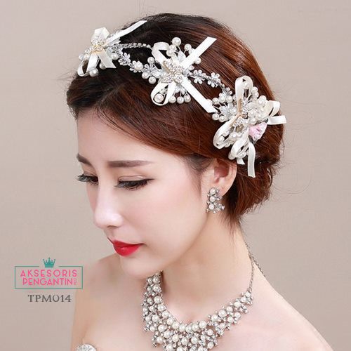 [BISA COD] HAIRBAND HEADPIECE AKSESORIS PENGANTIN TIARA WEDDING TPM014