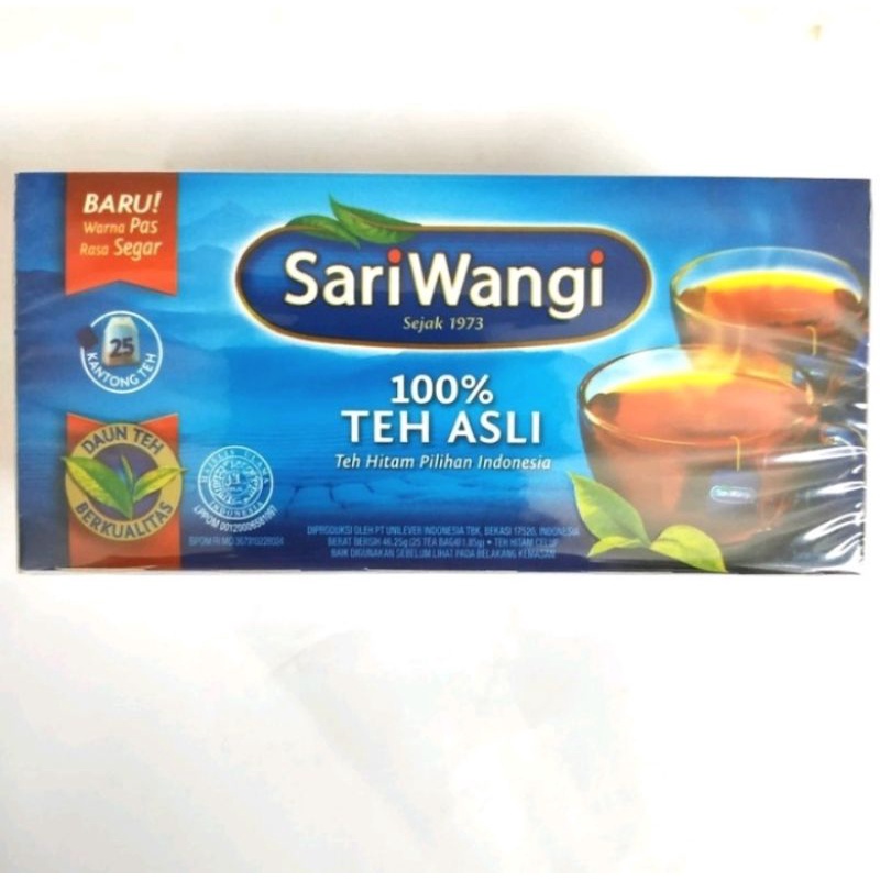 

SARIWANGI 100% TEH ASLI BOX 25'S X 1.85 gr - sari wangi teh hitam pilihan