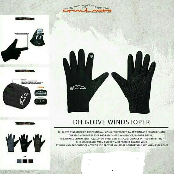 Sarung tangan outdoor Dhaulagiri Type Windstoper