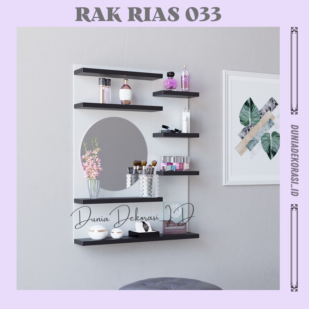 RAK MAKEUP MINIMALIS / MEJA RIAS GANTUNG / RAK RIAS / MEJA RIAS DINDING / KACA RIAS DINDING MODERN 0