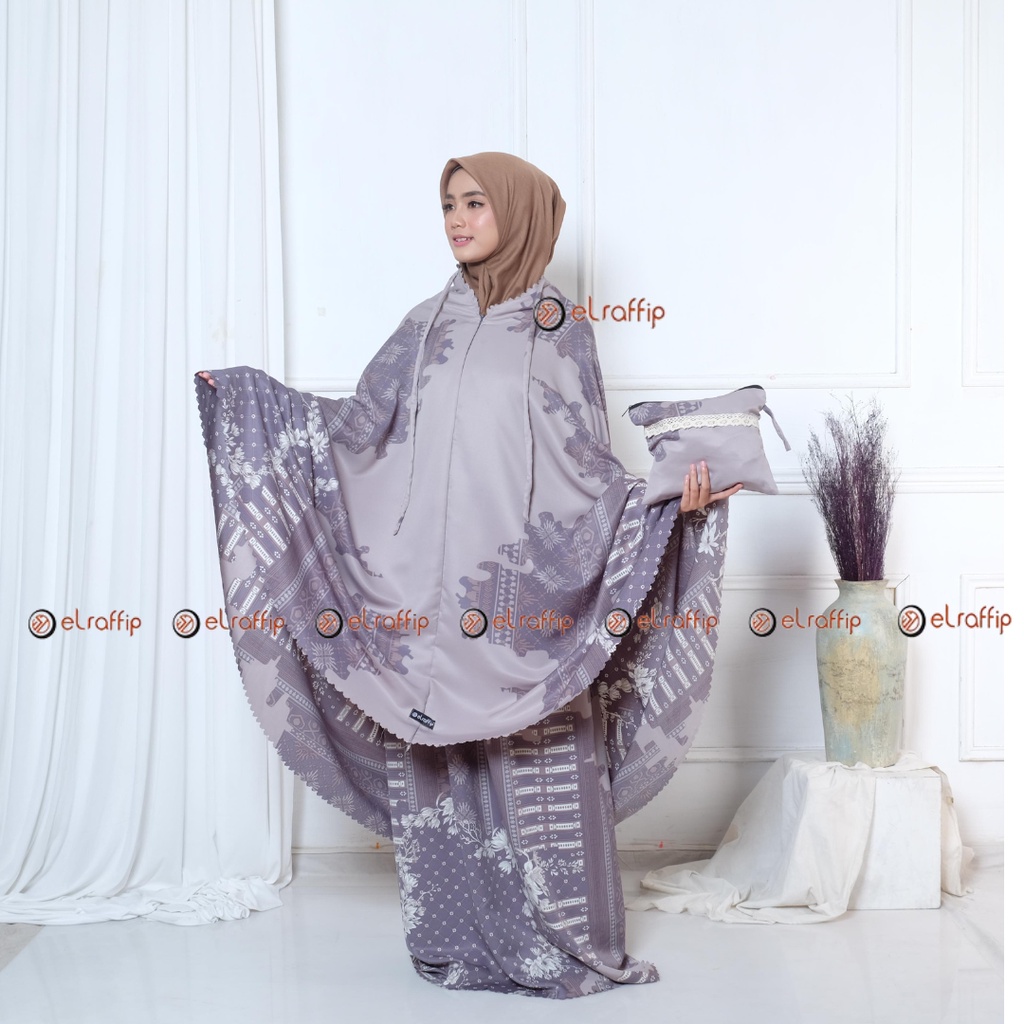 Mukena Dewasa Satin Motif Printing 2in1 MedinaSeries