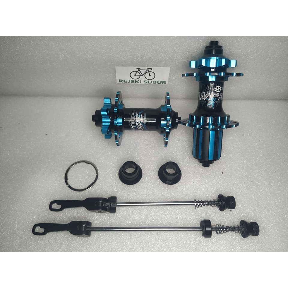 Hub Freehub Syte RAMPAGE 32 hole Lubang 32h D455 Disc brake Multi QR dan Ta 15 Warna Kombinasi hitam