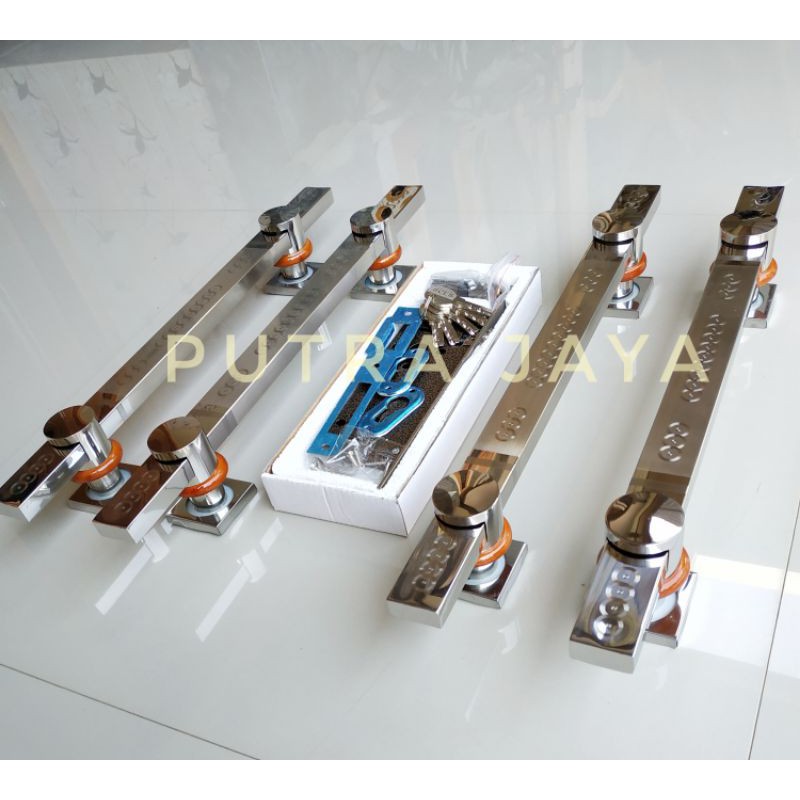 Handle Pintu Rumah / Tarikan Pintu Rumah / Gagang Pintu Rumah Kupu Tarung dan Kunci