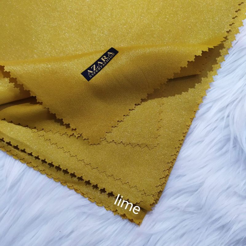 NUR SINAR AZARA LC HIJAB SEGI EMPAT Lacer Cut GLOWING UNTUK PESTA-LIME