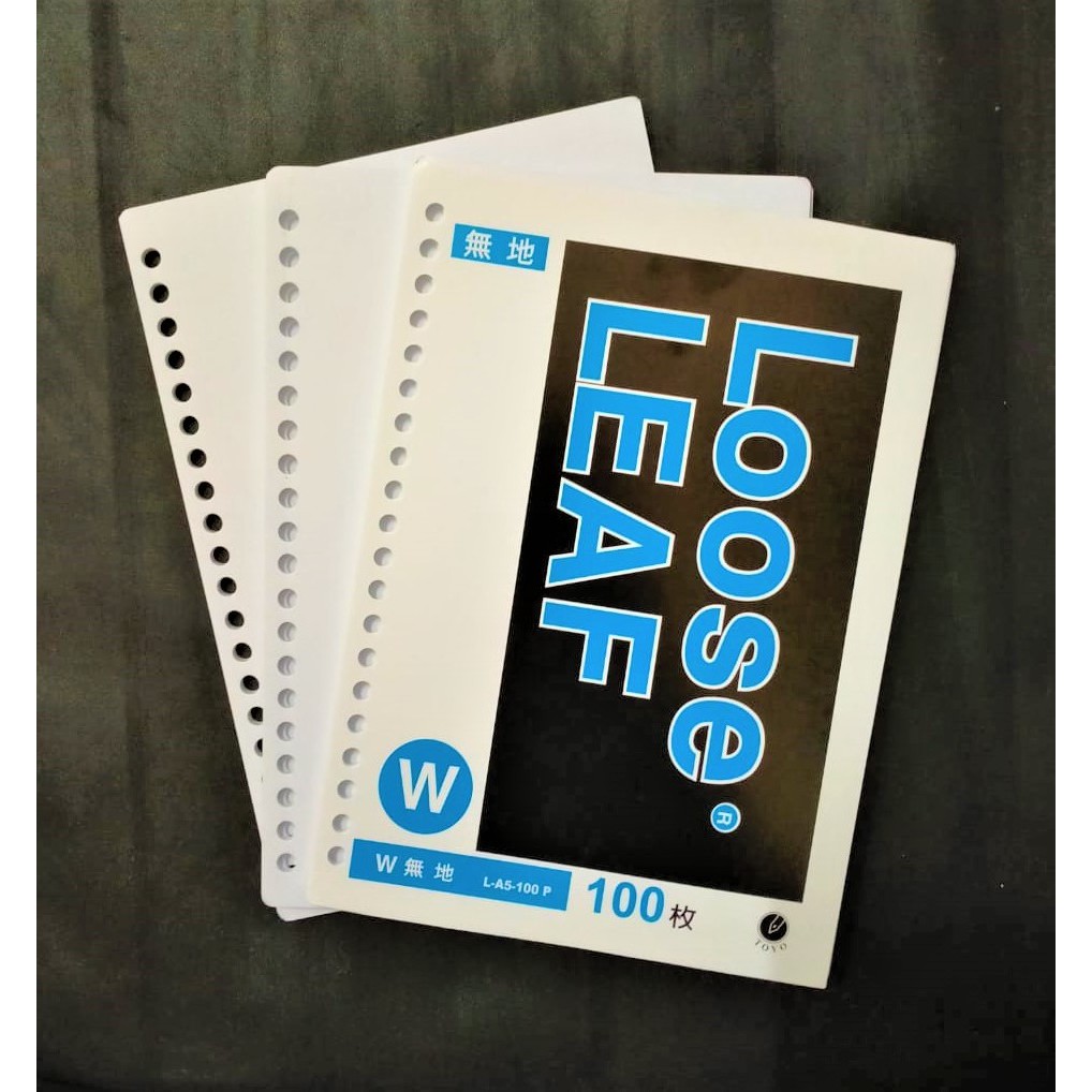 

KERTAS BINDER A5 100 LEMBAR POLOS 20 LUBANG LOOSE LEAF ISI ULANG REFILL