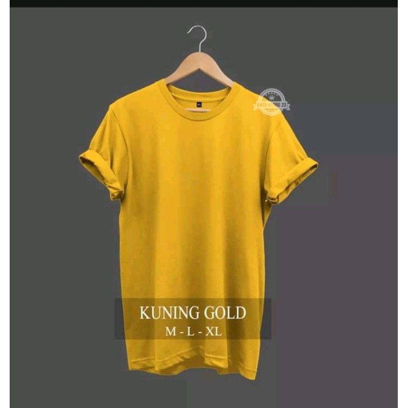 READY KAOS POLOS KUNING GOLD