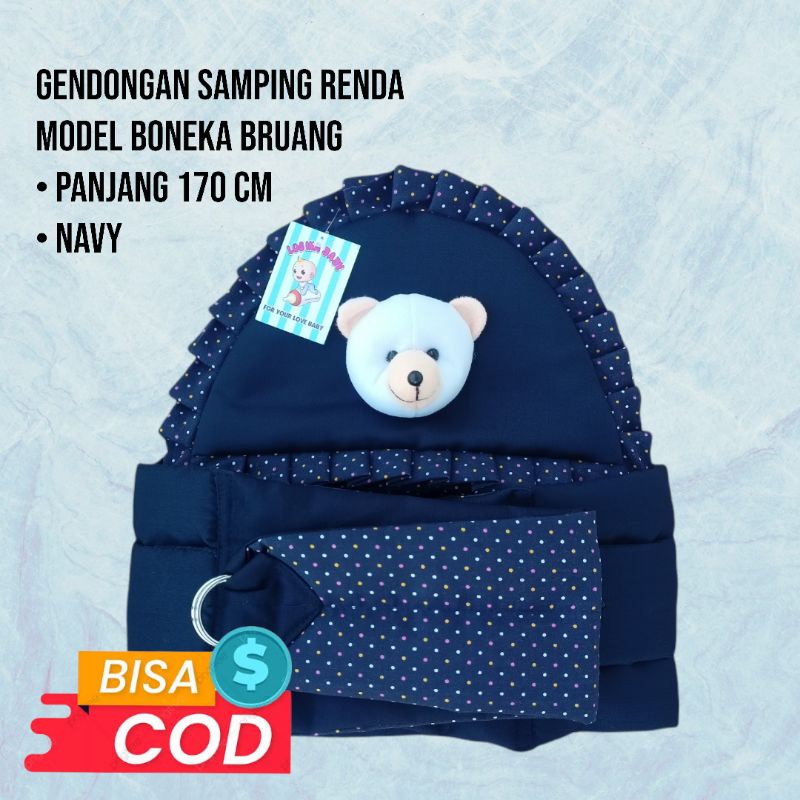 Gendongan samping bayi boneka bruang