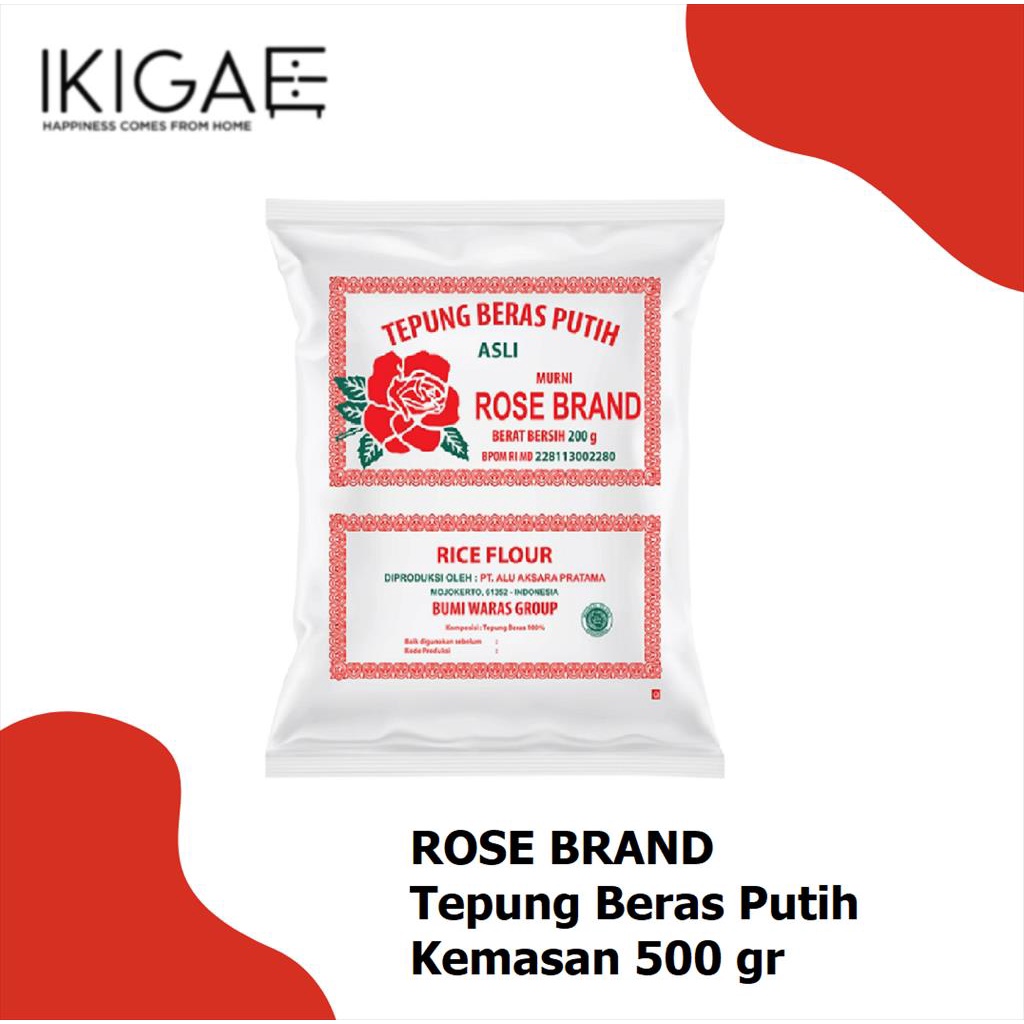 ROSE BRAND TEPUNG BERAS PUTIH KEMASAN 500 GR ORIGINAL !!!