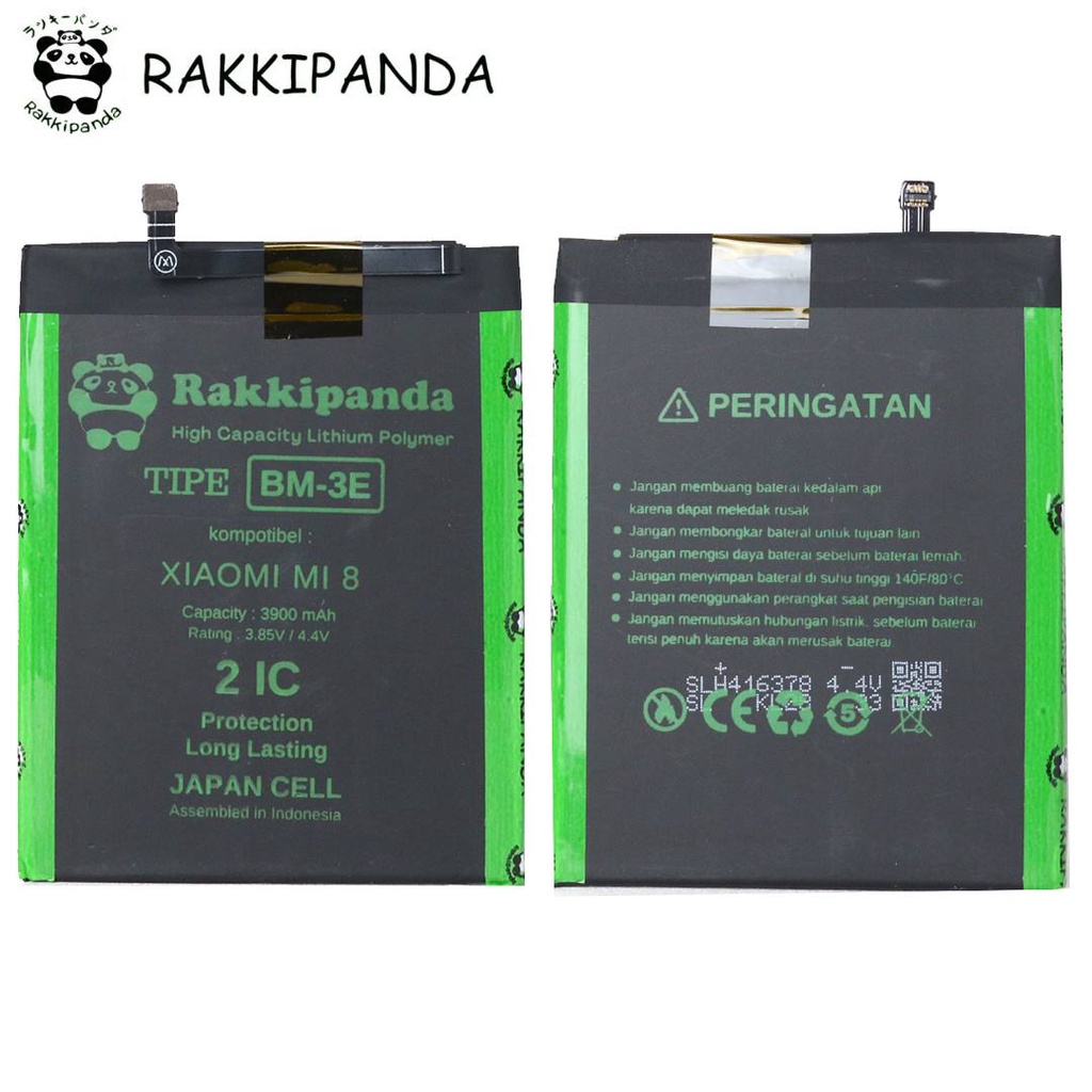 (R/K)- RakkiPanda - BM3E BM 3E Mi 8 Batre Batrai Baterai