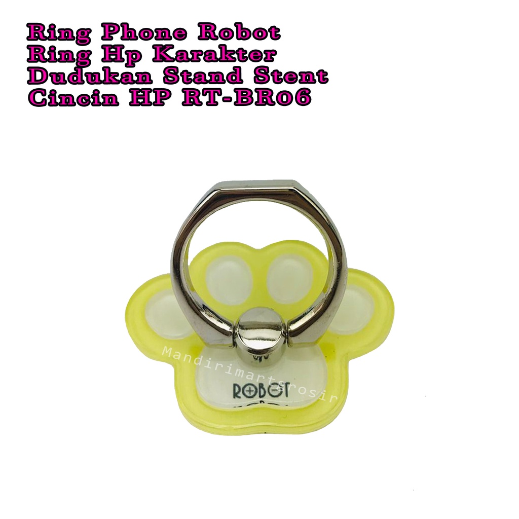 Ring Hp Karakter *Ring Phone Robot * Dudukan Stand Stent Cincin HP * RT-BR06