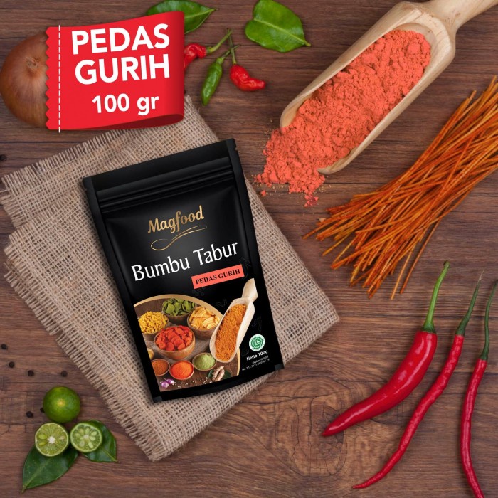 

Instan-Masak-Bumbu- Magfood Bumbu Tabur Pedas Gurih 100 Gram -Bumbu-Masak-Instan.