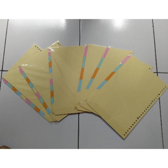 

Pembatas buku/ pembatas isi loose leaf binder ukuran A5 ( 20 ring )dan B5 (26 ring)