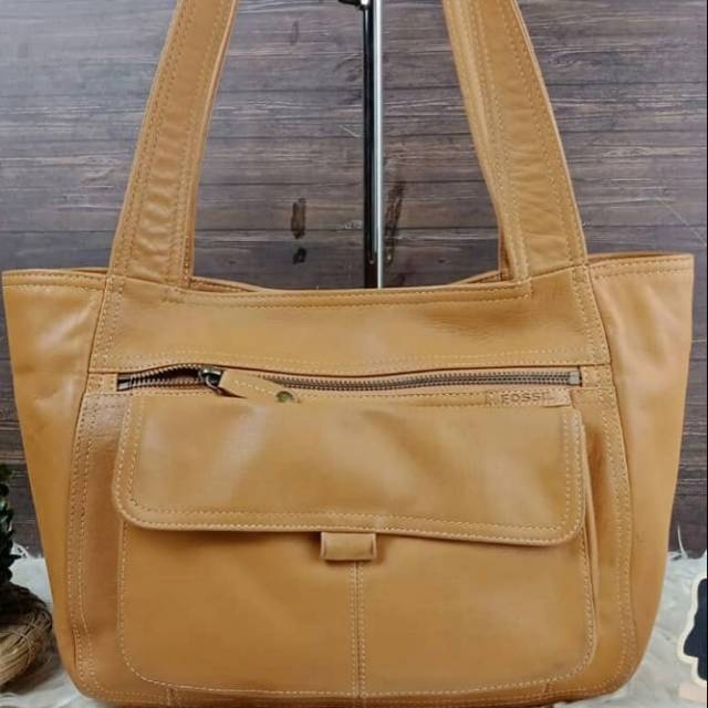 tas fossil tote authentic preloved