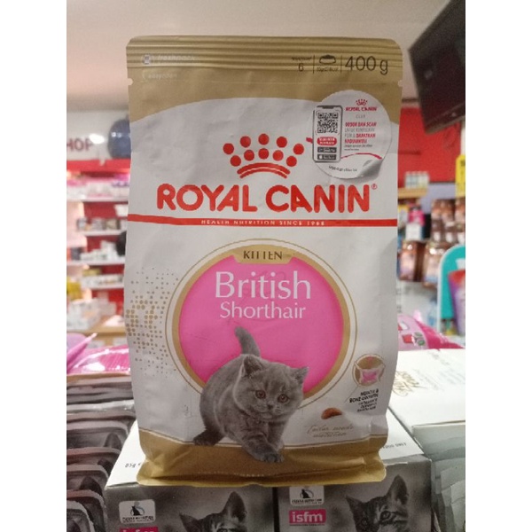 Royal Canin Kitten British Shorthair Makanan Anak Kucing Dry 400gr