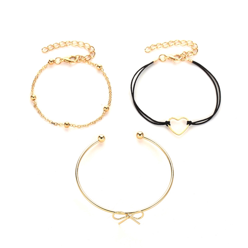 3 pcs/Gelang cinta busur Mode baru 3 set piece Jas minimalis bergaya etnik