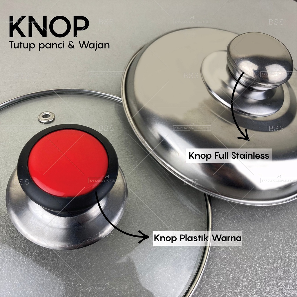 KNOB Panci KNOP Wajan Handle Pegangan Tutup Stainless Plastik Warna