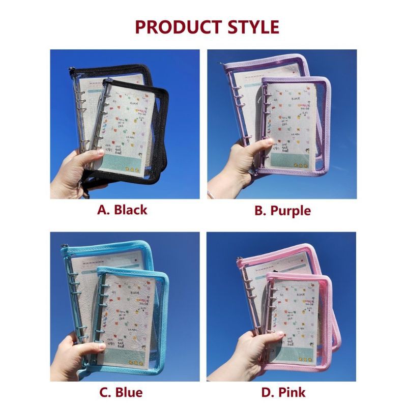 

Binder A6 Resleting PVC Zipper Color