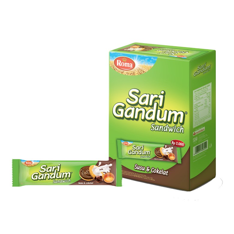 

Roma Sari Gandum Coklat 1 Pack Isi 12 TERMURAH