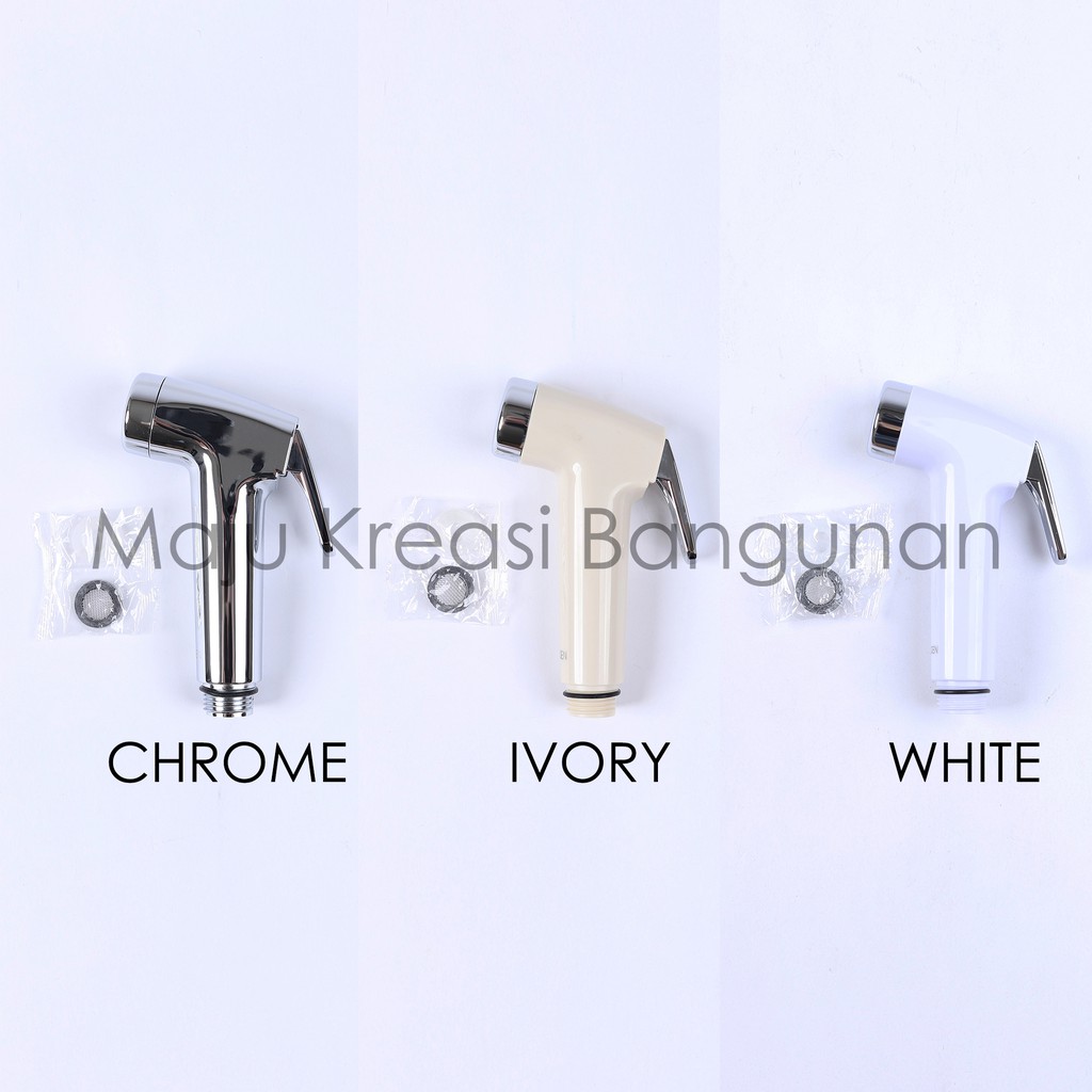 Kepala Jet Shower Bidet Toilet Kloset SOLIGEN Semprotan Air Washer Kamar Mandi Head Putih Chrome