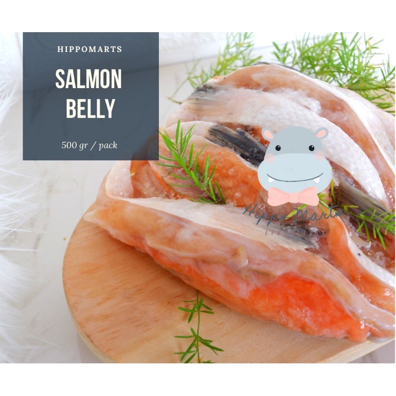 Salmon Belly TETELAN  500gr  / Tetelan Perut Salmon Trout untuk KALDU