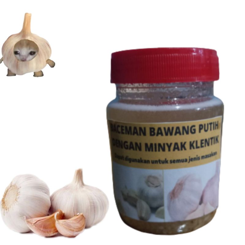 

Baceman bawang putih kating dengan minyak Klentik memasak tanpa MSG, gurih murah tapi rasa premium