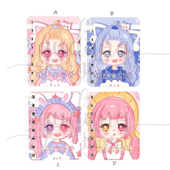 

GCC Notebook A7 Spiral Kawaii Girl Buku Mini Motif Cewek Kartun GCC 308530