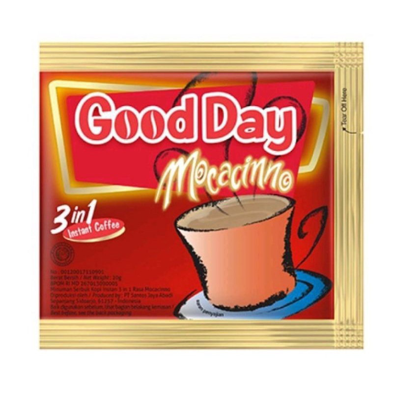 

Kopi Good Day Moccacino 1Renceng 10 sachet