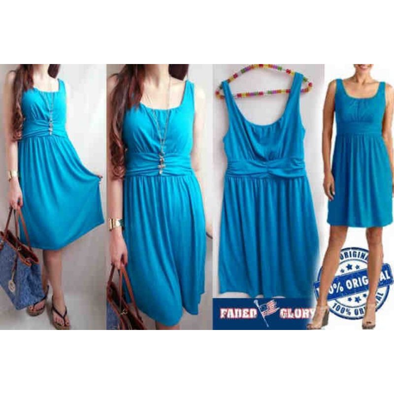 Faded Glory Blue Flipflop Dress