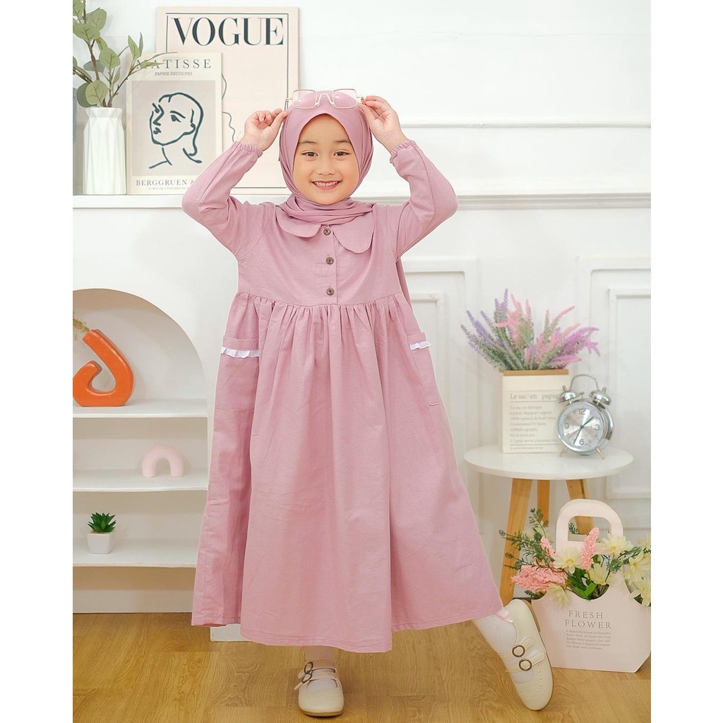 Grosir Terlaris Gamis anak karakter  katun Jepang 1-5tahun Keren (pre order) Elegan